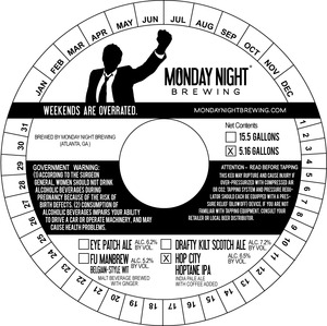 Monday Night Brewing Hop City Hoptane IPA