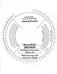 Bullfrog Brewery Farmhouse Nectarine Wheat