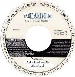 Saint Somewhere Brewing Company CrÉpuscule February 2014