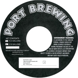 Port Brewing Company Hot Rocks Lager February 2014