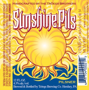 Troegs Sunshine Pils February 2014