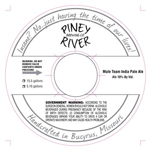 Piney River Brewing Co. LLC Mule Team