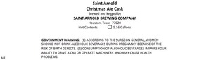 Saint Arnold Brewing Company Christmas Ale February 2014