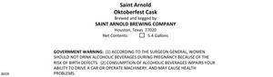 Saint Arnold Brewing Company Oktoberfest February 2014