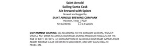 Saint Arnold Brewing Company Sailing Santa