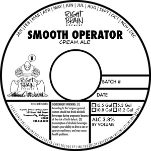 Right Brain Brewery Smooth Operator February 2014