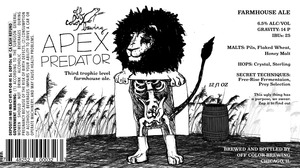 Off Color Brewing Apex Predator February 2014