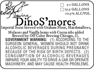 Off Color Brewing Dinos'mores