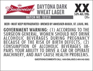 Budweiser Daytona Dark Wheat February 2014