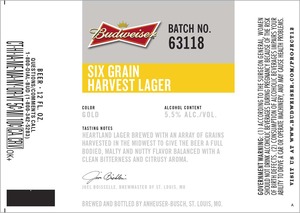 Budweiser Six Grain Harvest February 2014