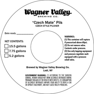 Wagner Valley Brewing Co Czech Mate Pils February 2014