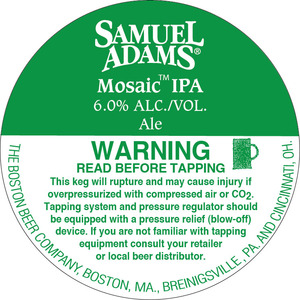 Samuel Adams Mosiac IPA February 2014