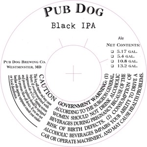Pub Dog Black IPA February 2014