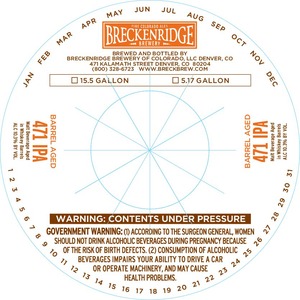 Breckenridge Brewery Barrel Aged 471 IPA
