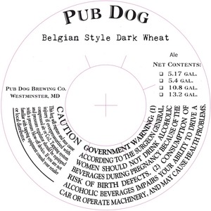 Pub Dog Belgian Style Dark Wheat