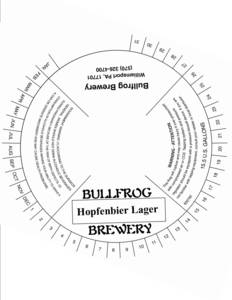 Bullfrog Brewery Hopfenbier February 2014