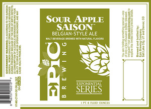 Epic Brewing Company Sour Apple Saison