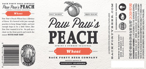 Back Forty Beer Company Paw Paw's Peach Wheat