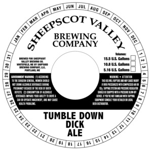 Sheepscot Valley Brewing Co. Tumble Down Dick Ale February 2014