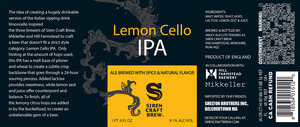 Siren Craft Brew Lemon Cello February 2014