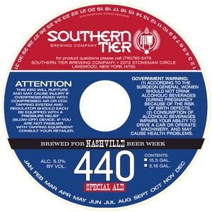 Southern Tier Brewing Company Nashville 440 February 2014