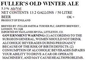 Fullers Old Winter February 2014