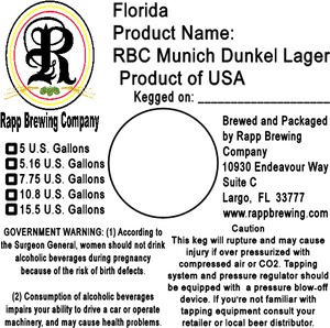 Rapp Brewing Company Rbc Munich Dunkel