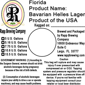 Rapp Brewing Company Bavarian Helles February 2014