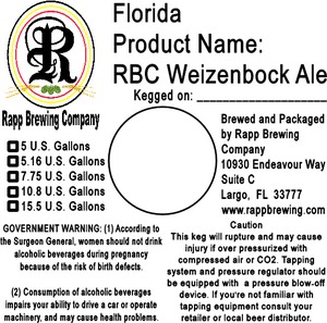 Rapp Brewing Company Rbc Weizenbock February 2014