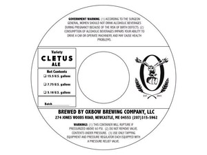 Oxbow Brewing Company Cletus March 2014