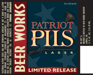 Beer Works Patriot Pils February 2014