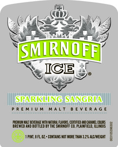 Smirnoff Ice Sparkling Sangria February 2014