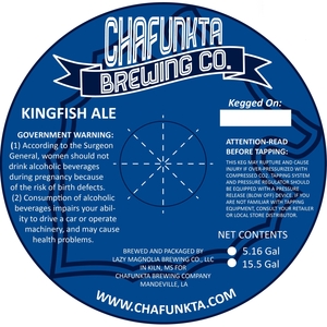 Chafunkta Brewing Company Kingfish Ale February 2014