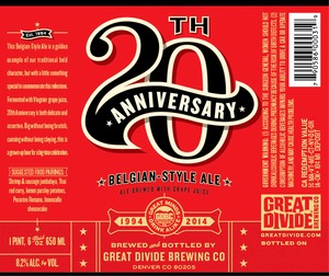 Great Divide Brewing Company 20th Anniversary