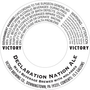Victory Declaration Nation Ale February 2014