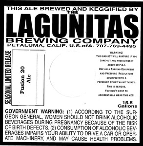 The Lagunitas Brewing Company Fusion 20