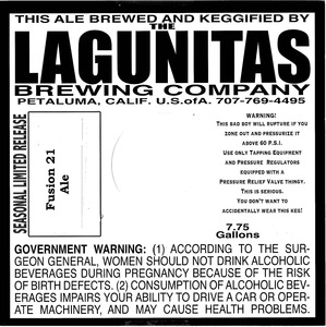 The Lagunitas Brewing Company Fusion 21 February 2014