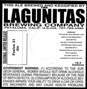 The Lagunitas Brewing Company Fusion 21