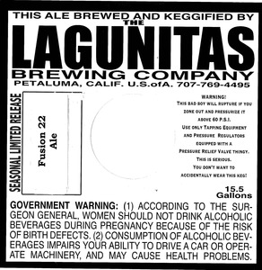 The Lagunitas Brewing Company Fusion 22 February 2014