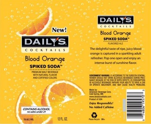 Daily's Cocktails Blood Orange Spiked Soda