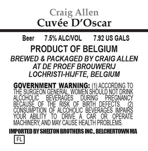 Craig Allen Cuvee D'oscar