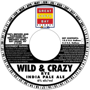 Great South Bay Brewery Wild & Crazy Rye March 2014