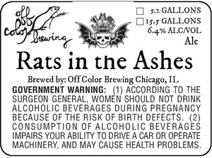 Off Color Brewing Rats In The Ashes March 2014