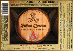 Avery Brewing Company Rufus Corvus Barrel-aged Sour March 2014