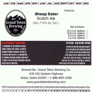 Grand Teton Brewing Company Sheep Eater