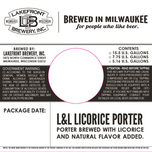 Lakefront Brewery L & L Licorice February 2014