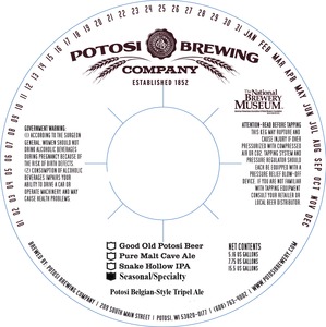 Potosi Belgian - Style Tripel Ale March 2014