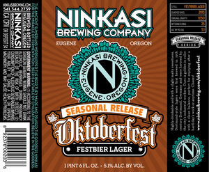 Ninkasi Brewing Company Oktoberfest March 2014