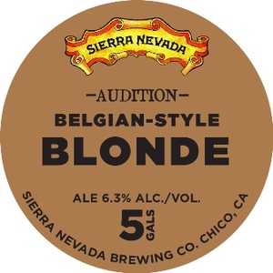 Sierra Nevada Audition Belgian-style Blonde March 2014