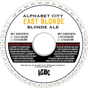 Alphabet City Easy Blonde Blonde